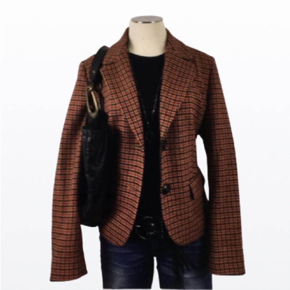 TALBOTS Plaid Blazer